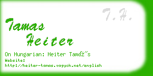 tamas heiter business card